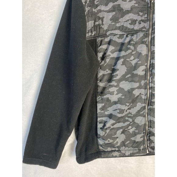 New Balance Black Fleece Full Zip Jacket Men's Size L Camo Print - Picture 2 of 11
